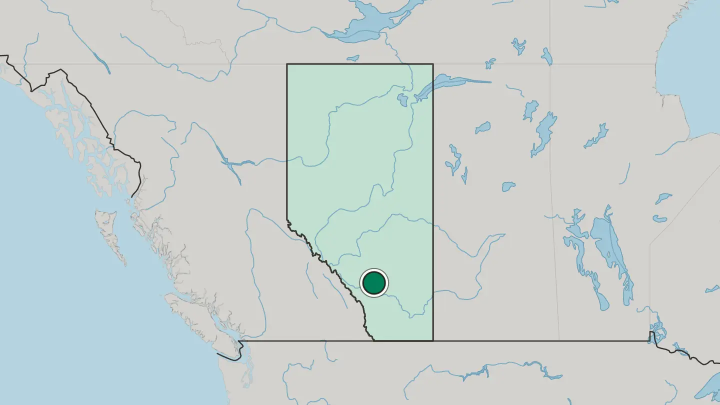 Map of Airdrie in Canada