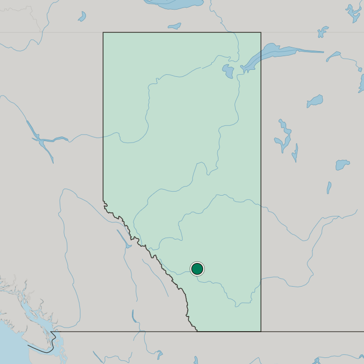 Map showing Airdrie — In Alberta