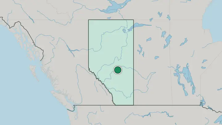 Map of Edmonton in Canada