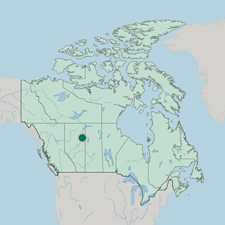 Map showing Fort McMurray — In Canada