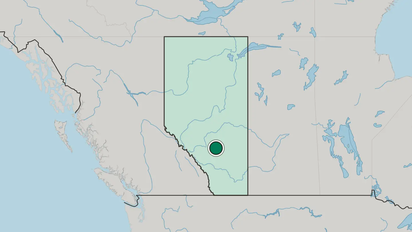 Map of Red Deer in Canada