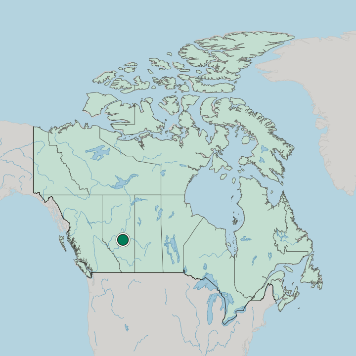 Map showing St. Albert — In Canada