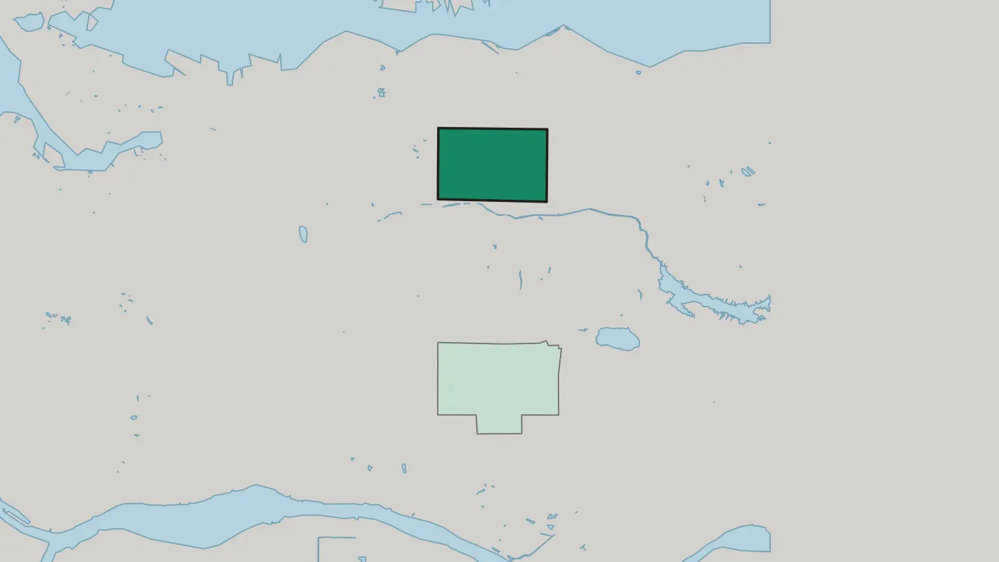 Map of Brentwood Park in Burnaby
