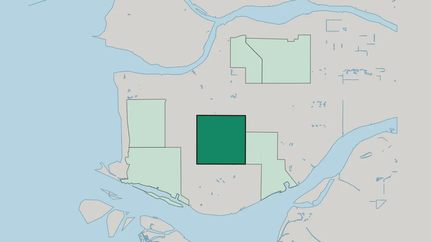 Map of Broadmoor in Richmond