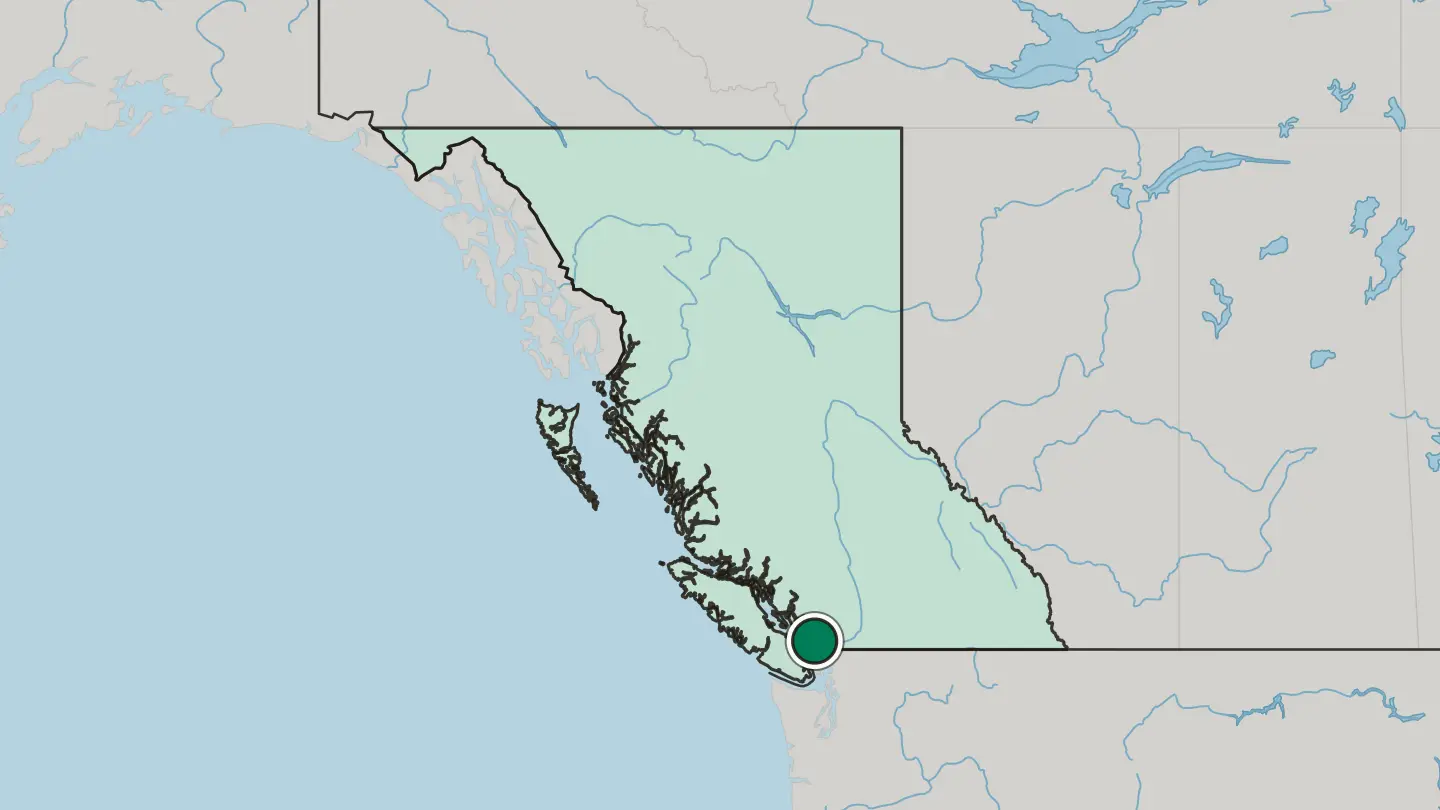 Map of Richmond in Canada