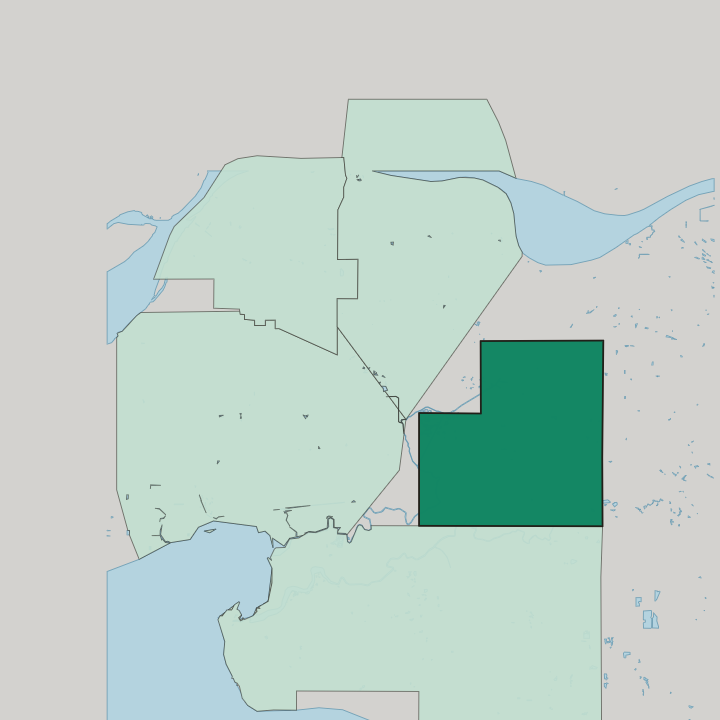 Map showing Cloverdale — In Surrey