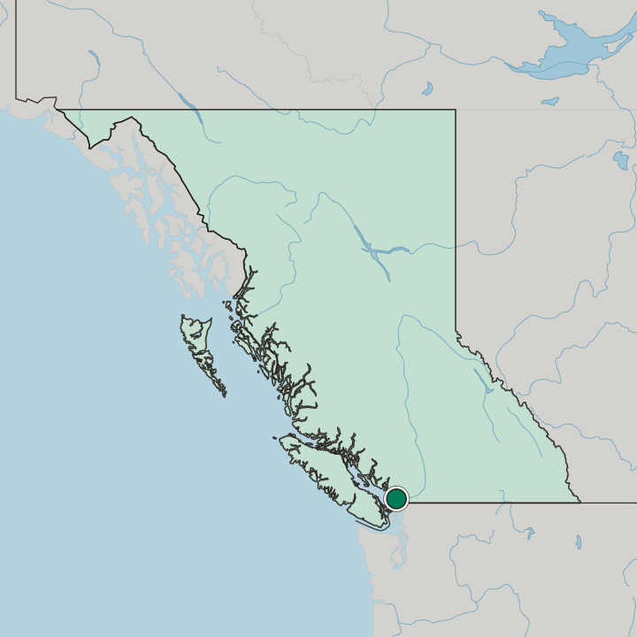 Map showing Guildford — In British Columbia