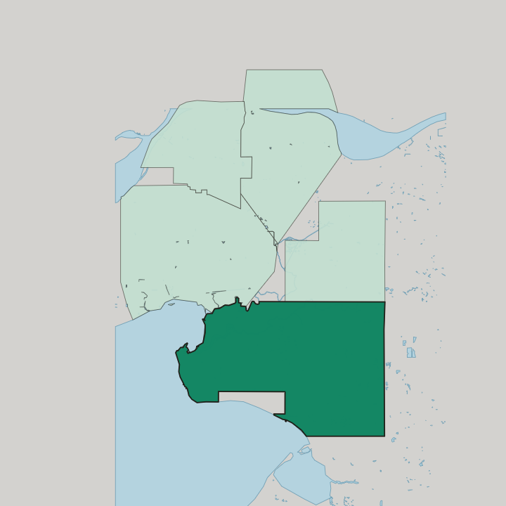 Map showing South Surrey — In Surrey