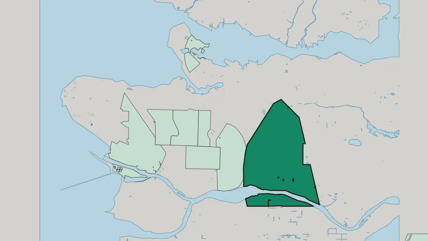 Map of Champlain Heights in Vancouver