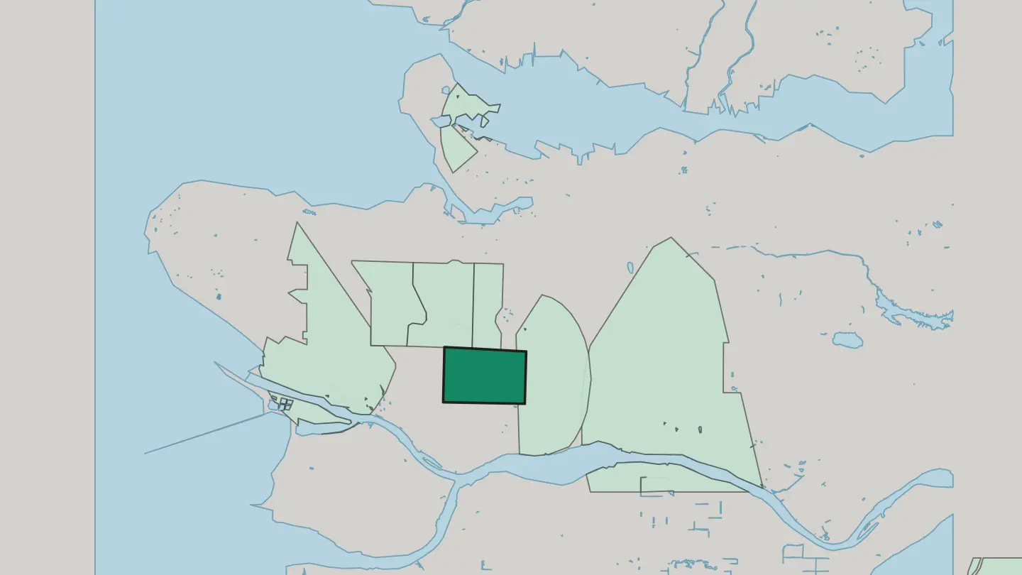 Map of Oakridge in Vancouver