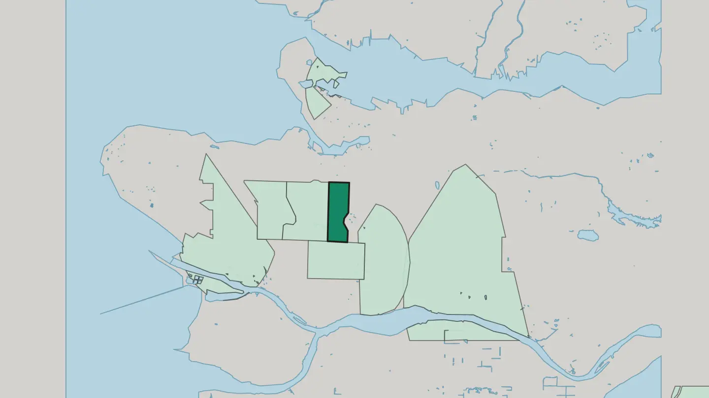 Map of South Cambie in Vancouver