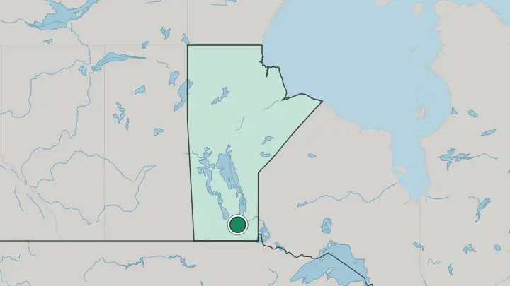 Map of Winnipeg in Canada