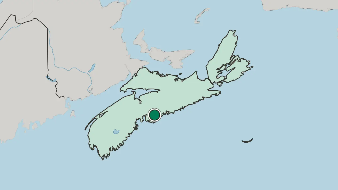 Map of Dartmouth in Canada
