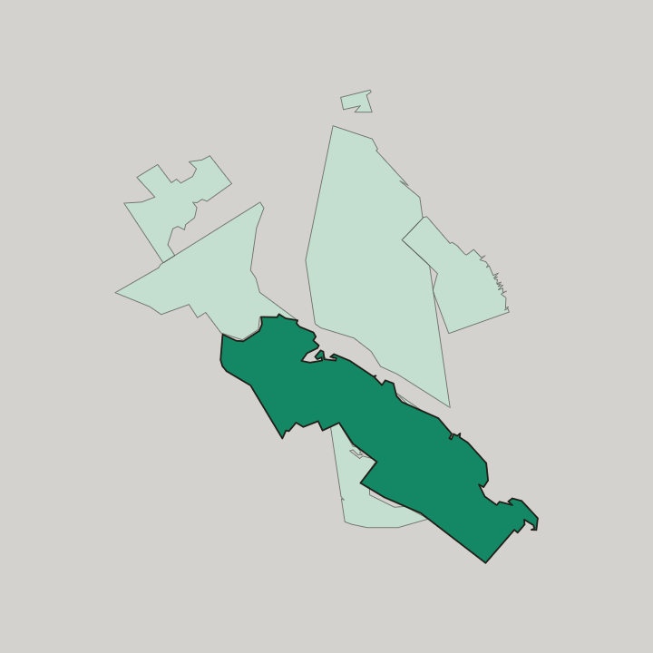 Map showing Armdale — In Halifax