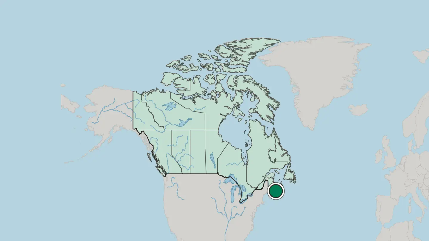 Map of Halifax in Canada