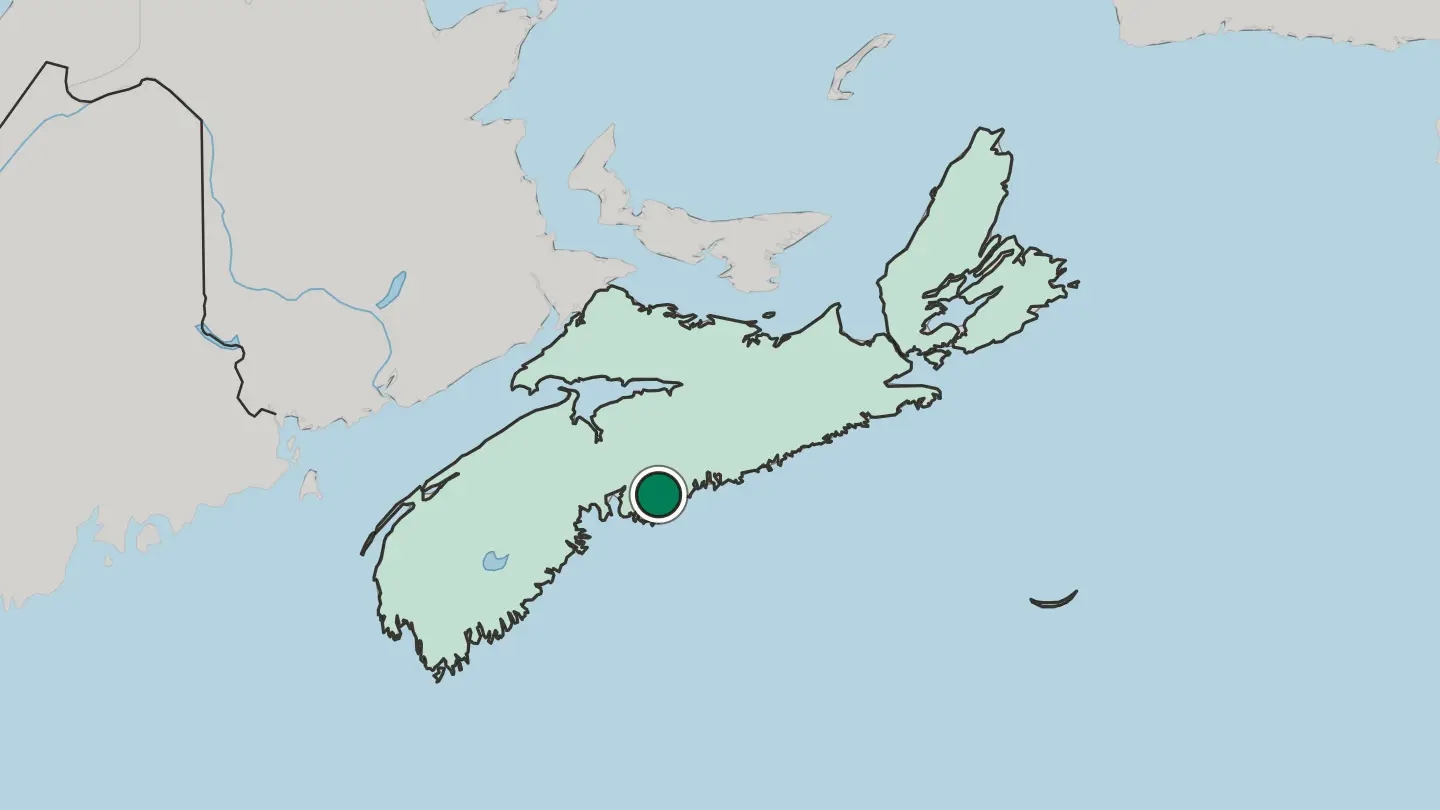 Map of Halifax in Canada