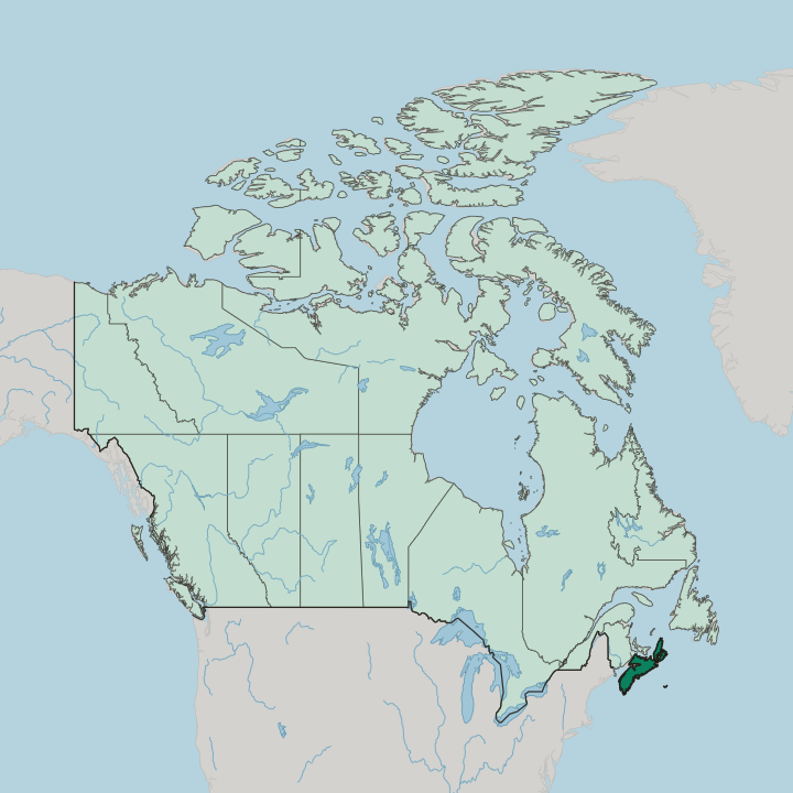 Map showing Nova Scotia — In Canada