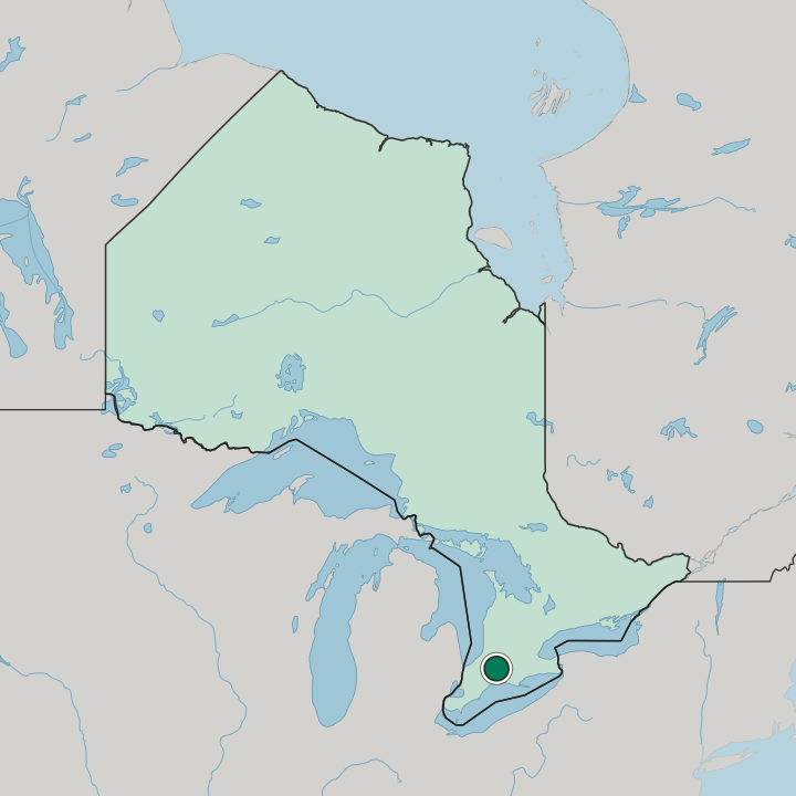 Map showing London — In Ontario