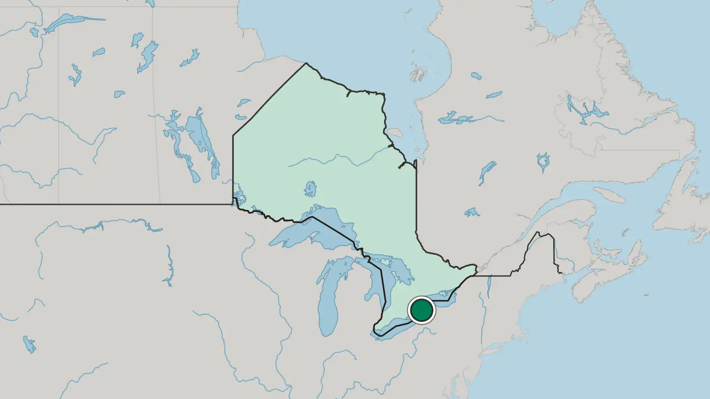 Map of Niagara Falls in Canada