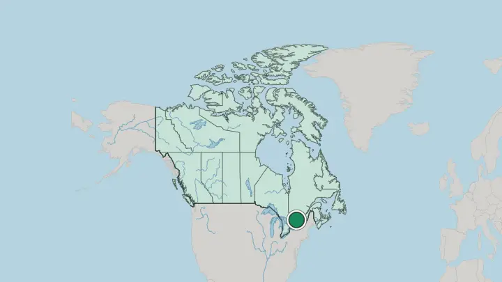 Map of Ottawa in Canada