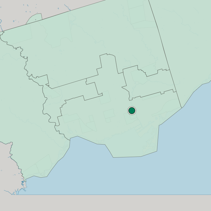 Map showing Cabbagetown — In Toronto