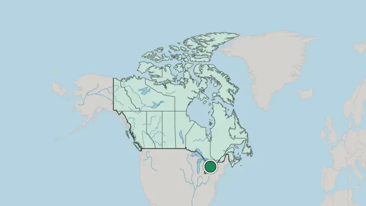 Map of Toronto in Canada