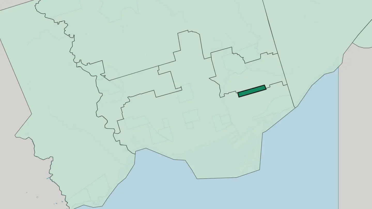 Map of Danforth in Toronto
