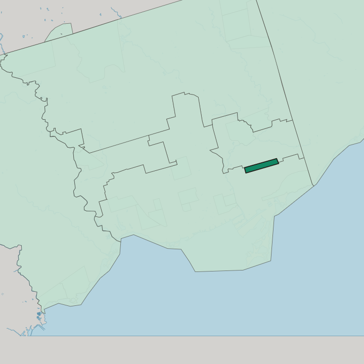 Map showing Danforth — In Toronto