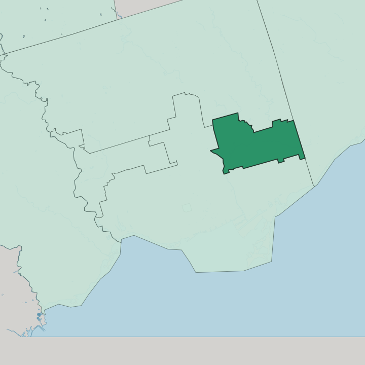 Map showing East York — In Toronto