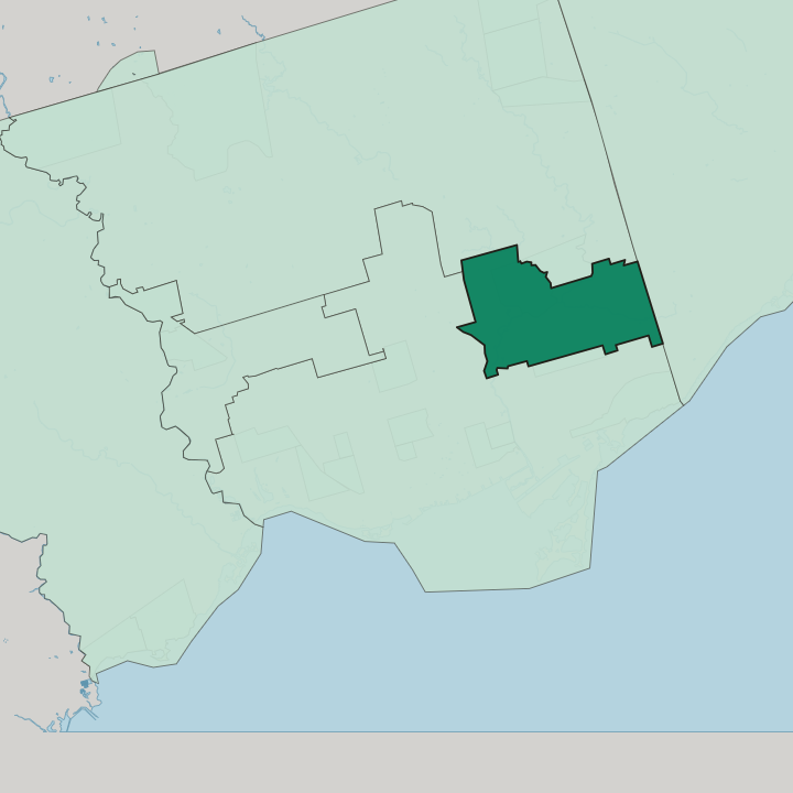 Map showing East York — In Toronto
