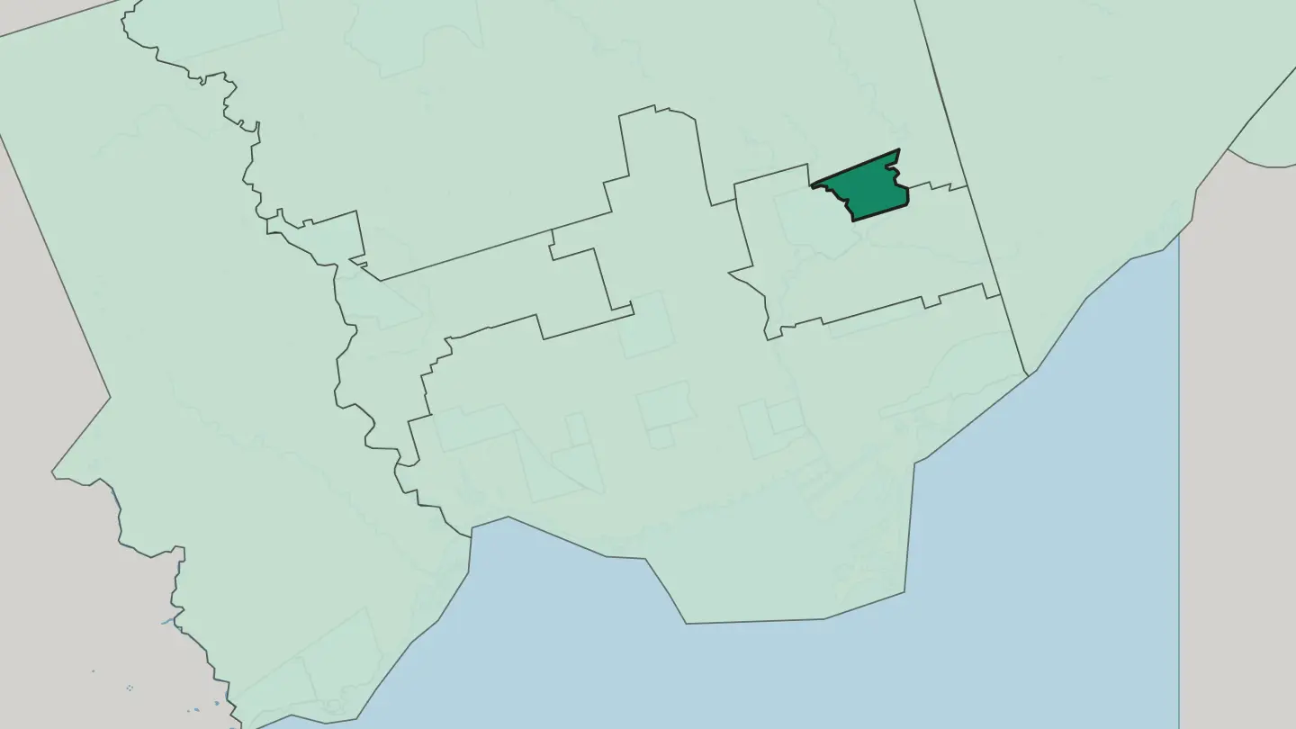 Map of Flemingdon Park in Toronto