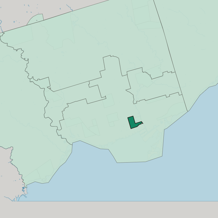 Map showing Moss Park — In Toronto