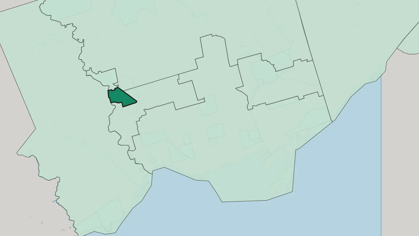 Map of Mount Dennis in Toronto