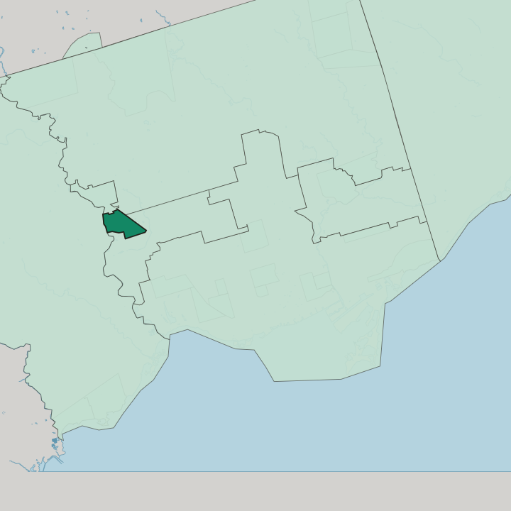 Map showing Mount Dennis — In Toronto