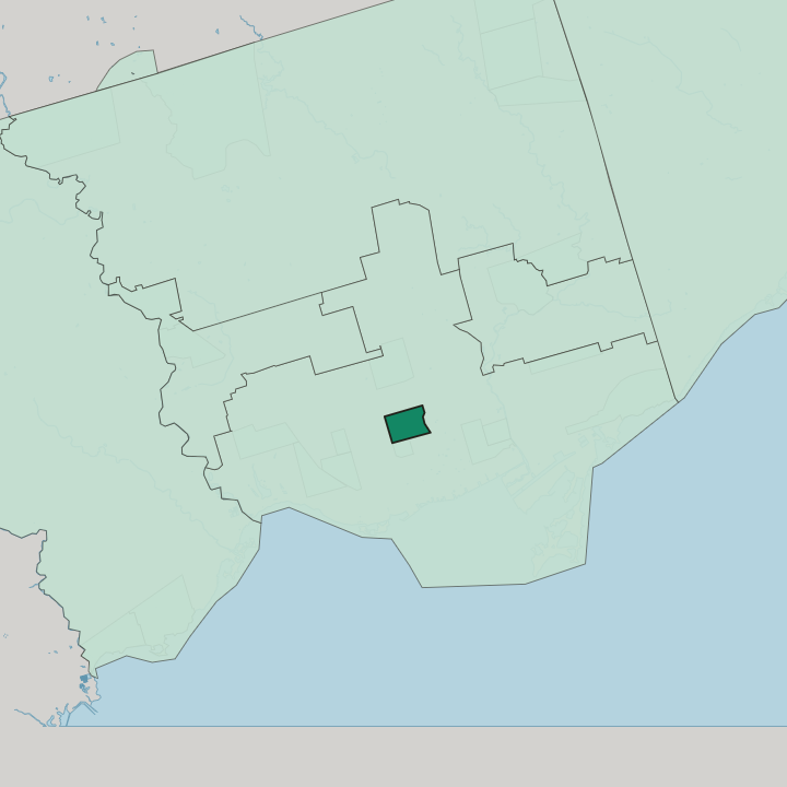 Map showing University — In Toronto