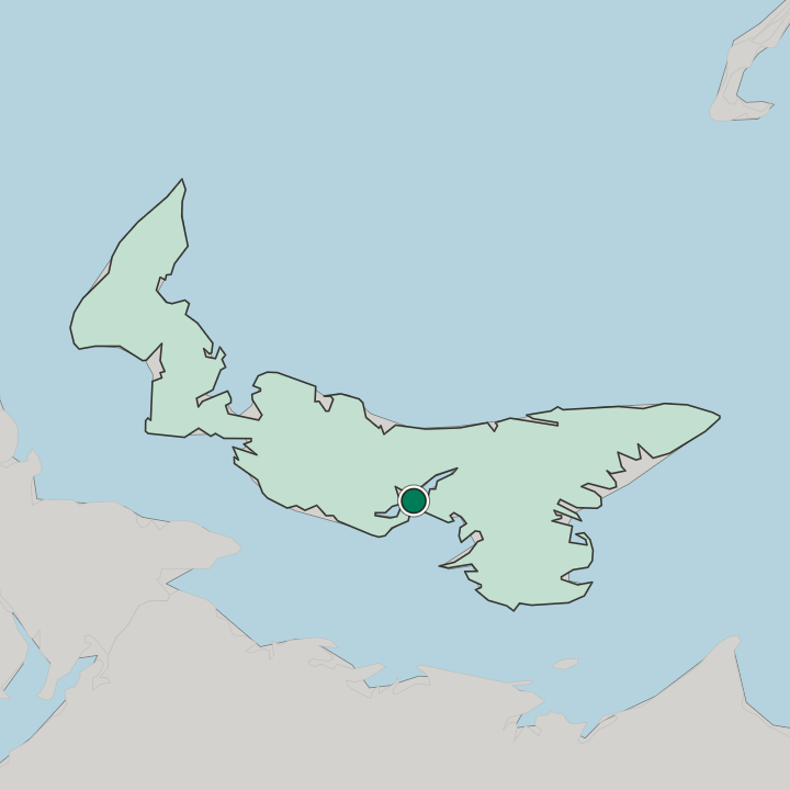 Map showing Sherwood — In Prince Edward Island