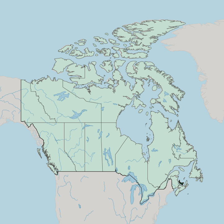 Map showing Prince Edward Island — In Canada