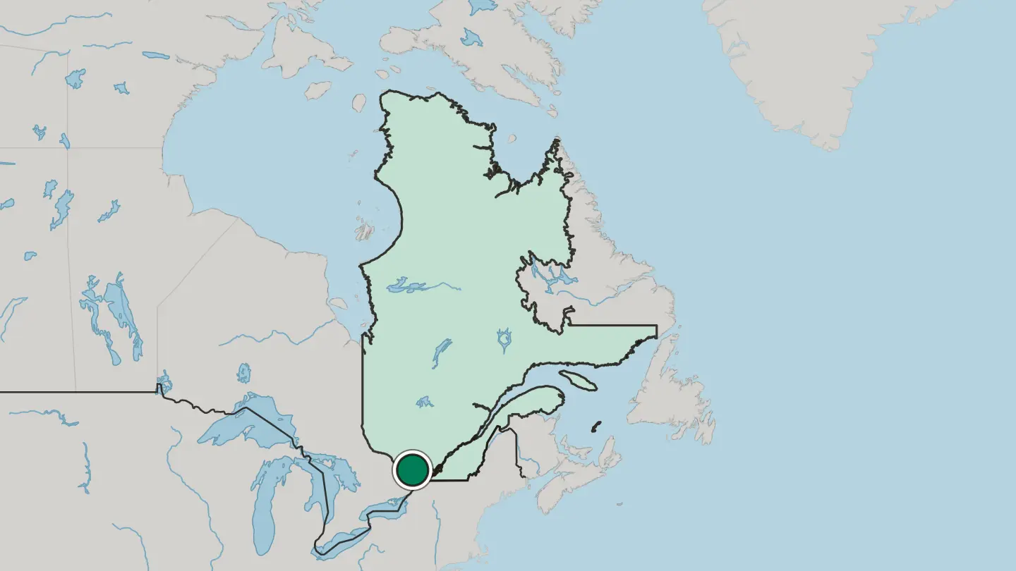 Map of Gatineau in Canada