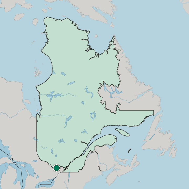 Map showing Gatineau — In Québec