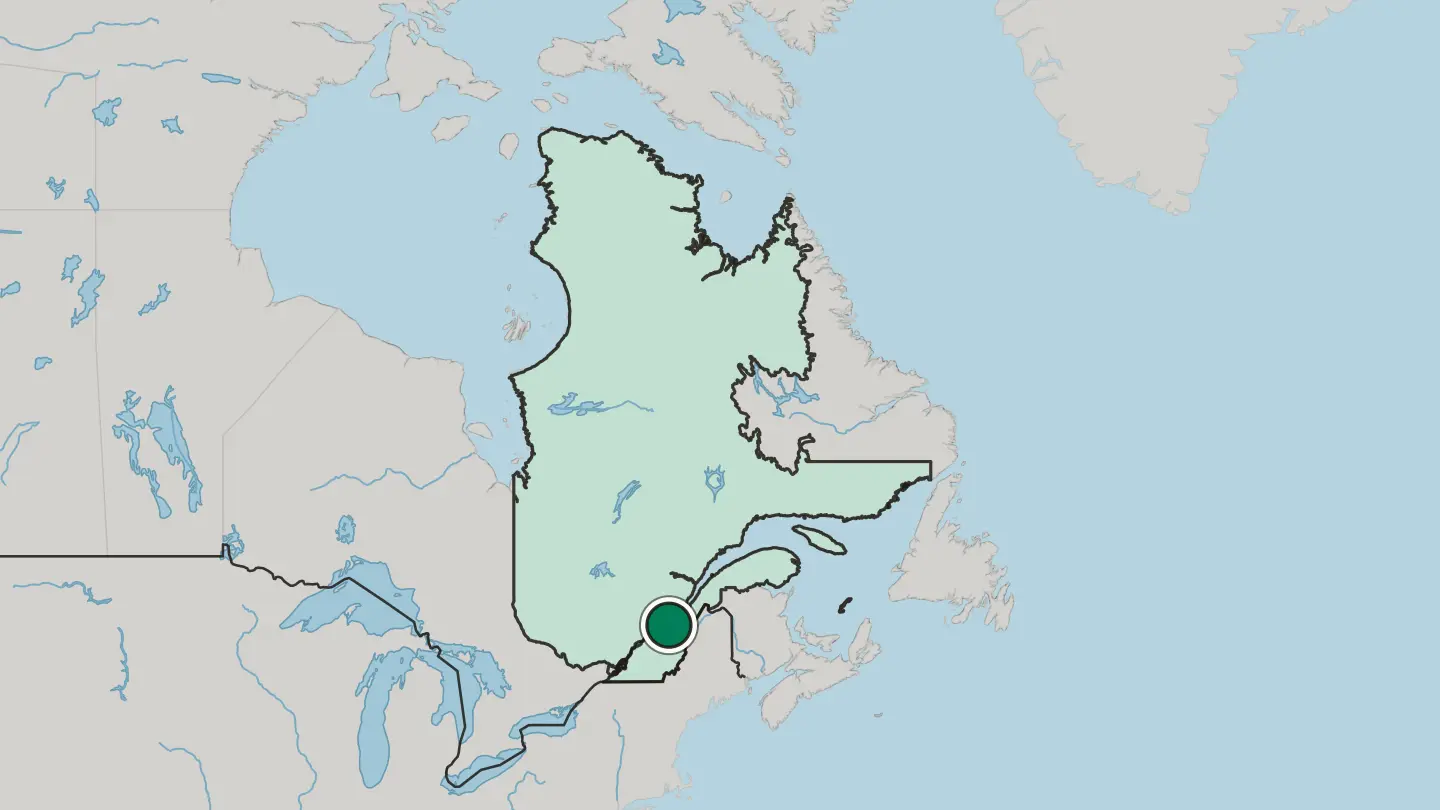 Map of Lévis in Canada