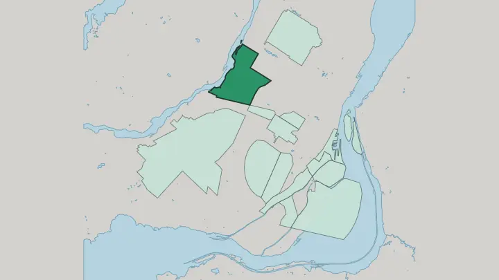 Map of Ahuntsic-Cartierville in Montréal