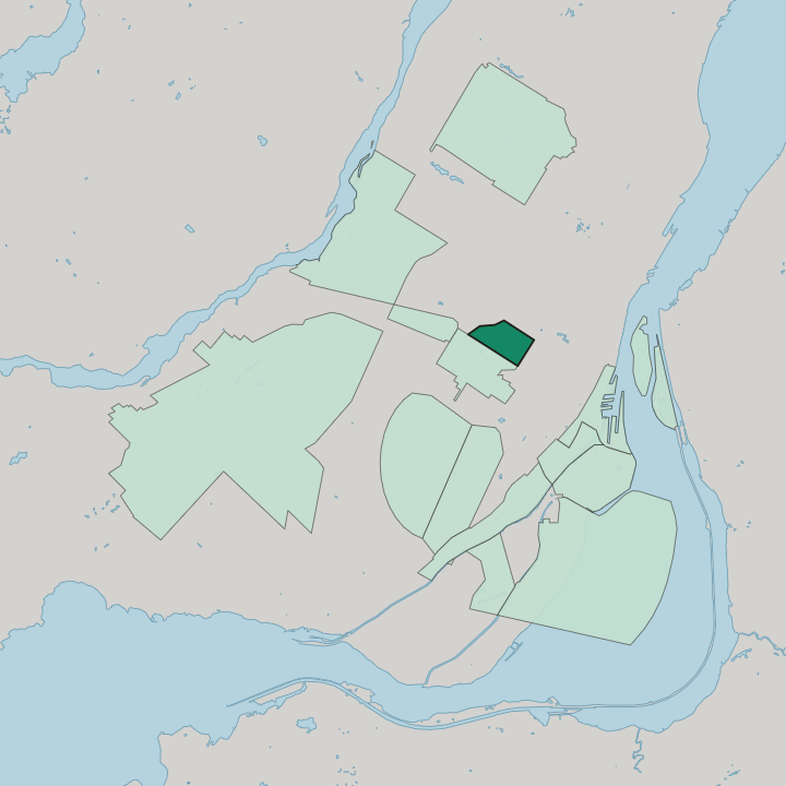 Map showing Mile End — In Montréal