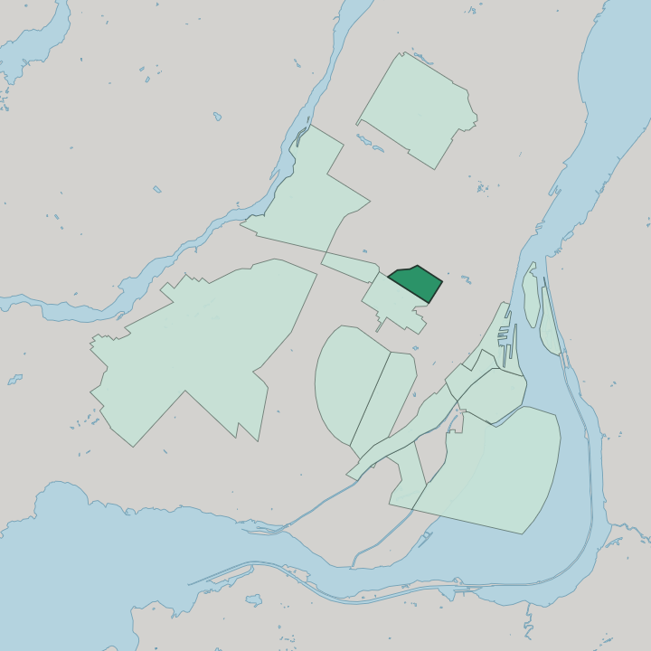 Map showing Mile End — In Montréal