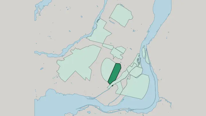 Map of Notre-Dame-de-Grâce in Montréal