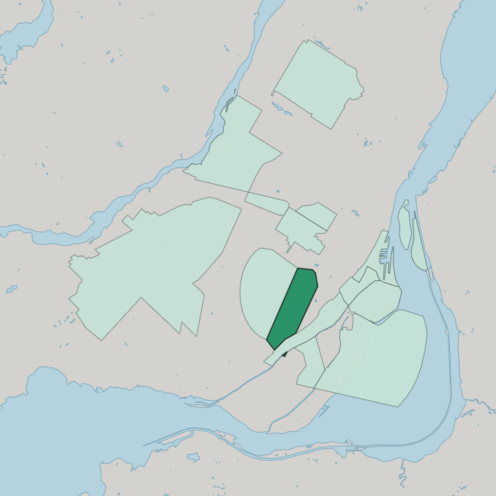 Map showing Notre-Dame-de-Grâce — In Montréal