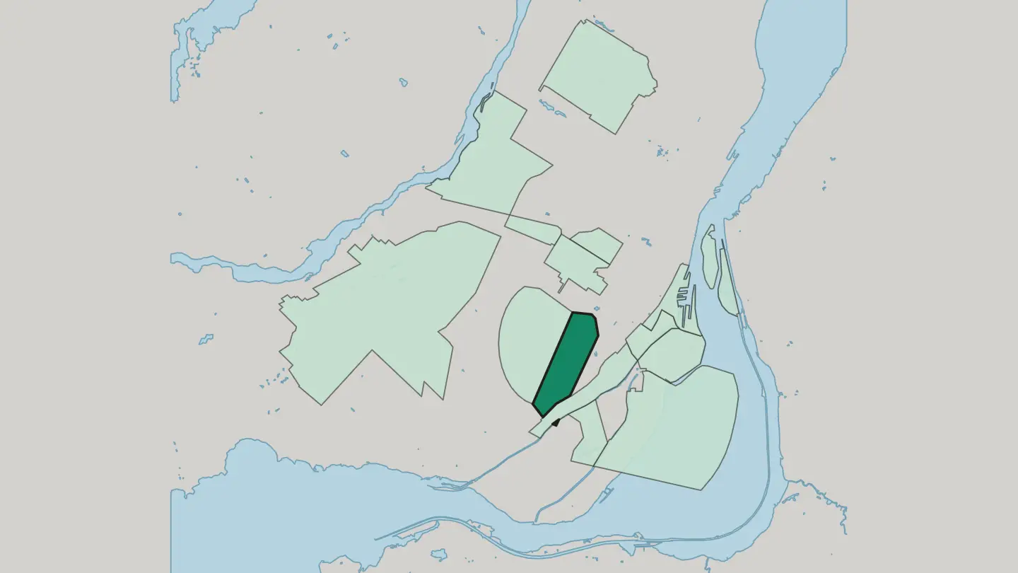 Map of Notre-Dame-de-Grâce in Montréal