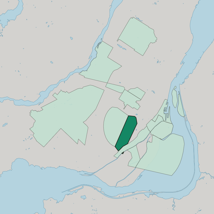 Map showing Notre-Dame-de-Grâce — In Montréal