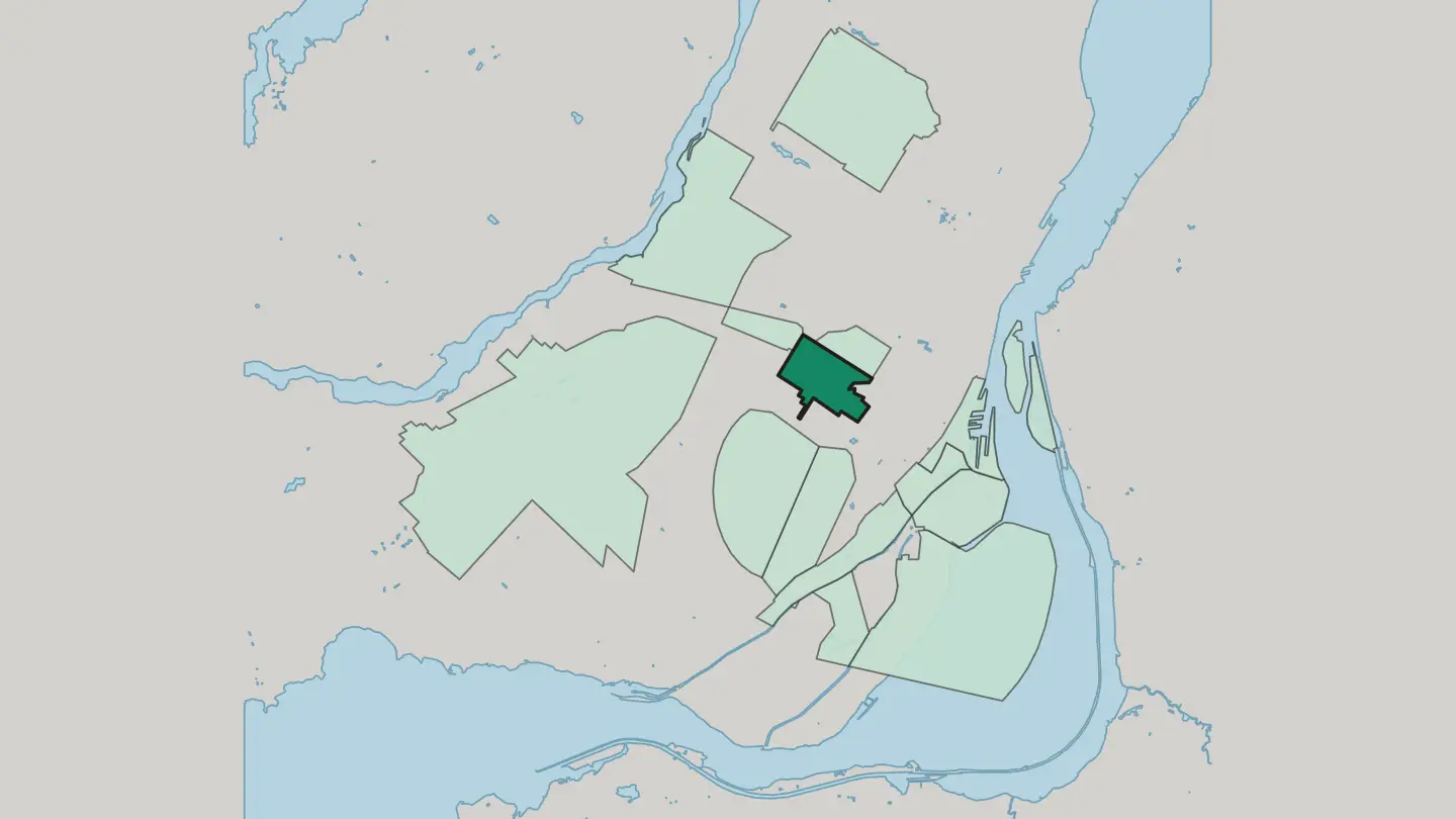 Map of Outremont in Montréal