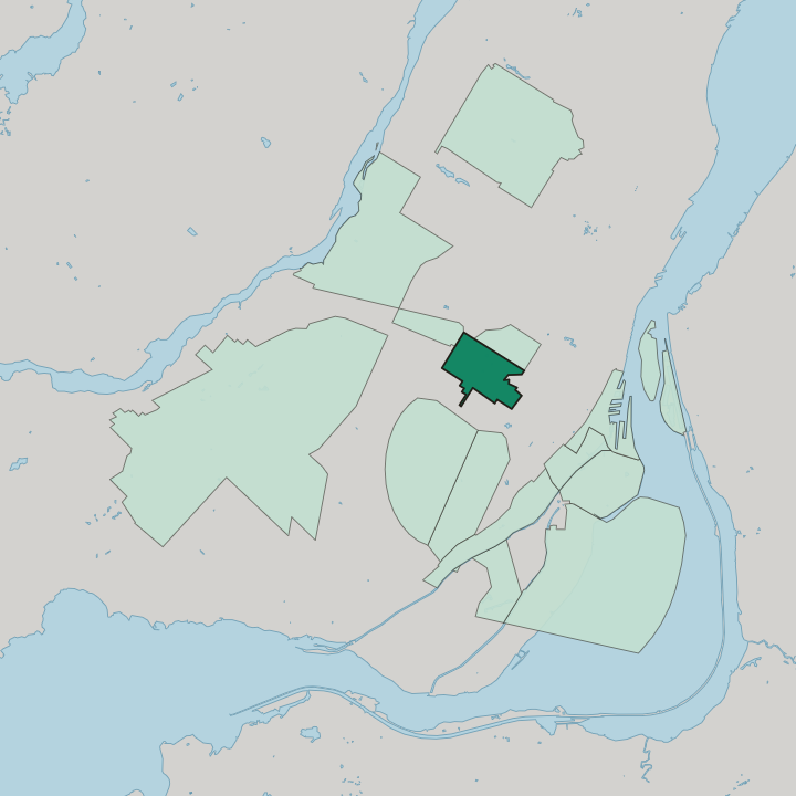 Map showing Outremont — In Montréal