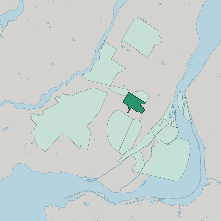 Map showing Outremont — In Montréal